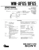 Sony WM-AF65 Service Manual preview