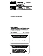 Preview for 1 page of Sony WM-EX10 Operating Instructions