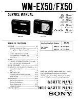 Preview for 1 page of Sony WM-EX50 Service Manual