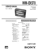 Preview for 1 page of Sony WM-EX570 Service Manual