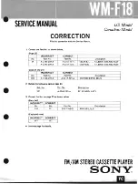 Preview for 26 page of Sony WM-F18 Service Manual