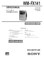 Предварительный просмотр 1 страницы Sony WM-FX141 Service Manual