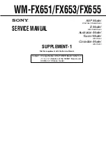 Предварительный просмотр 21 страницы Sony WM-FX651 Service Manual