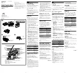 Preview for 1 page of Sony WM-GX410 - Walkman Operating Instructions