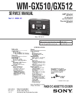 Sony WM-GX510 Service Manual preview