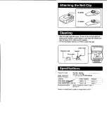 Preview for 8 page of Sony WM-SXF10 Operating Instructions Manual