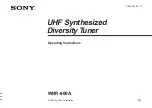 Sony WRR-800A Operating Instructions Manual preview