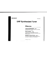 Preview for 1 page of Sony WRR-810A Operating Instructions Manual