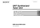 Sony WRR-855A Operating Instructions Manual preview