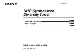 Sony WRR-861A Operating Instructions Manual preview