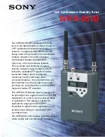 Sony WRR-861B Features & Specifications предпросмотр