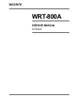 Sony WRT-800A Service Manual preview