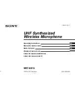 Sony WRT-807A Operating Instructions Manual предпросмотр