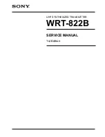 Sony WRT-822B Service Manual preview