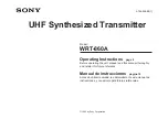 Preview for 1 page of Sony WRT-860A Operating Instructions Manual