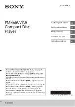 Sony WX-800UI Operating Instructions Manual предпросмотр