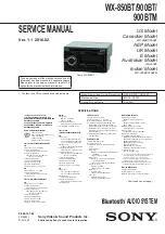 Preview for 1 page of Sony WX-850BT Service Manual