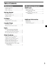 Preview for 3 page of Sony WX-C5000 Operating Instructions Manual