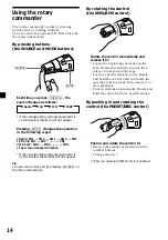 Preview for 14 page of Sony WX-C5000 Operating Instructions Manual