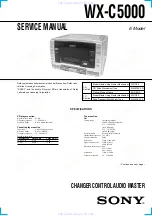 Sony WX-C5000 Service Manual preview