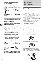 Предварительный просмотр 12 страницы Sony WX-C570 Operating Instructions Manual