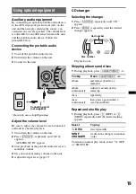 Предварительный просмотр 19 страницы Sony WX-GT77UI - Radio / CD Operating Instructions Manual