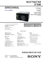 Предварительный просмотр 1 страницы Sony WX-GT77UI - Radio / CD Service Manual