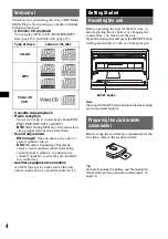 Предварительный просмотр 4 страницы Sony WX-VX55 Operating Instructions Manual