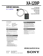 Sony XA-120IP Service Manual предпросмотр