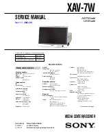 Preview for 1 page of Sony XA-V7W Service Manual