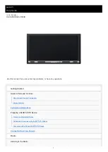 Предварительный просмотр 1 страницы Sony XAV-3500 Help Manual