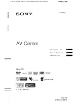 Preview for 1 page of Sony XAV-60 - 6.1 Inch Avc Operating Instructions Manual