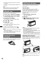 Предварительный просмотр 16 страницы Sony XAV-601BT Operating Instructions Manual