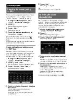 Preview for 45 page of Sony XAV-601BT Operating Instructions Manual