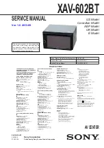 Sony XAV-602BT Service Manual preview