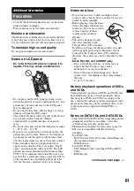 Preview for 61 page of Sony XAV-622 Operating Instructions Manual