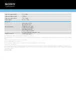 Preview for 4 page of Sony XAV-622 Specifications