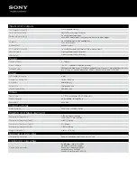 Preview for 3 page of Sony XAV-63 Specifications