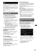 Preview for 31 page of Sony XAV-701BT Operating Instructions Manual