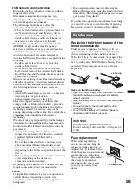 Preview for 59 page of Sony XAV-701BT Operating Instructions Manual