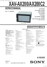 Preview for 1 page of Sony XAV-AX200 Service Manual