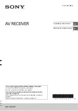 Preview for 1 page of Sony XAV-AX5500 Operating Instructions Manual