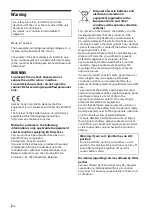 Preview for 2 page of Sony XAV-AX8050D Operating Instructions Manual