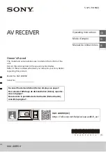 Preview for 1 page of Sony XAV-AX8100 Operating Instructions Manual