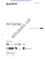 Предварительный просмотр 2 страницы Sony XAV-E722 User Manual