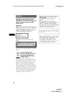 Preview for 2 page of Sony XAV-W1 Operation Manual