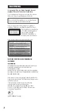 Preview for 2 page of Sony XB80AV Operating Instructions Manual