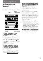 Preview for 31 page of Sony XB80AV Operating Instructions Manual