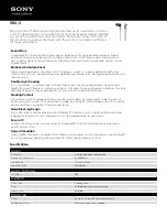 Preview for 1 page of Sony XBA-3 Specifications