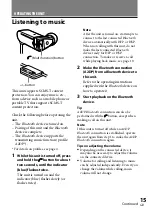 Preview for 15 page of Sony XBA-BT75 Operating Instructions Manual